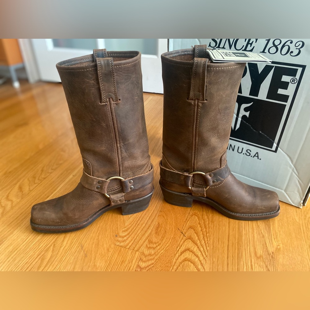 Frye Harness 12R Brown Mid-Calf Boot - Picture 7 of 14
